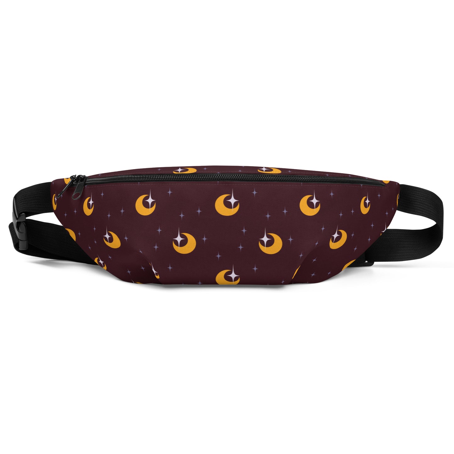 Maroon and Golden Moons Celestial Fanny Pack