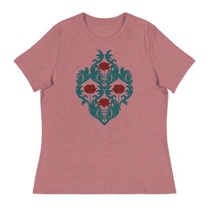 Poppy Damask Ladies Relaxed T-Shirt