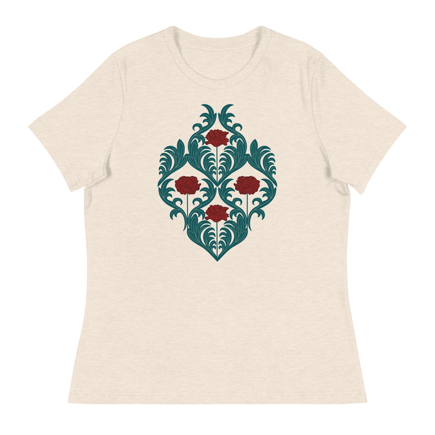 Poppy Damask Ladies Relaxed T-Shirt