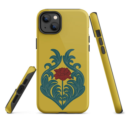 Mustard and Ruby Red Single Poppy Tough iPhone Case