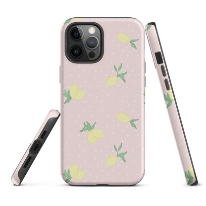 Pink Lemonade Botanical Tough iPhone Case
