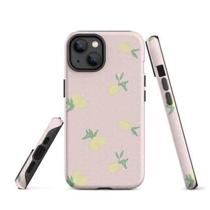 Pink Lemonade Botanical Tough iPhone Case